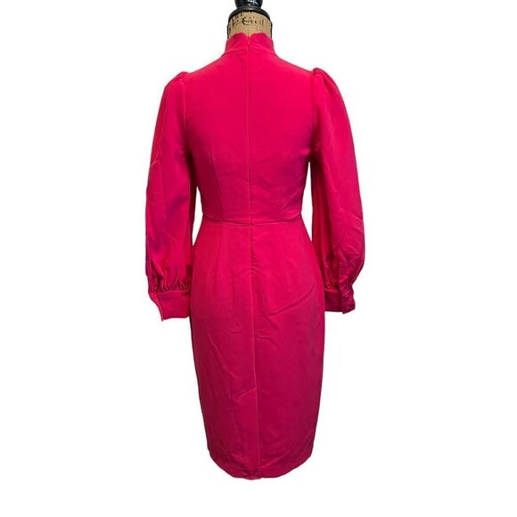 Sergio Hudson Barbie Pink Balloon Sleeve‎ Sheath Pencil Dress Size XS - Picture 3 of 7